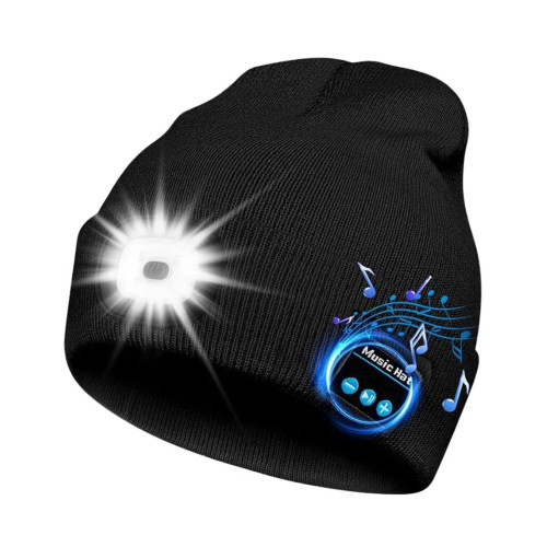 کلاه هوشمند زمستانی بلوتوثی چراغ led کلاه هدفون
