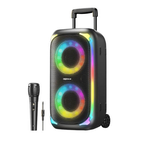 اسپیکر پرتابل کارائوکه Remax RB-X2 با میکروفون و چراغ RGB